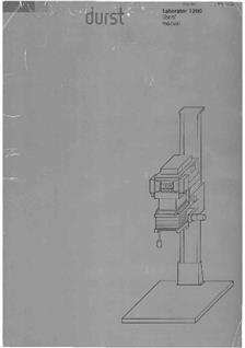 Durst Laborator L 1200 manual. Camera Instructions.